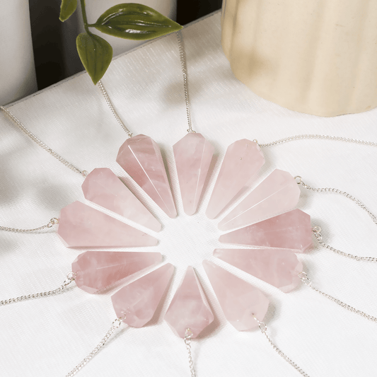 Rose Quartz Crystal Pendulum