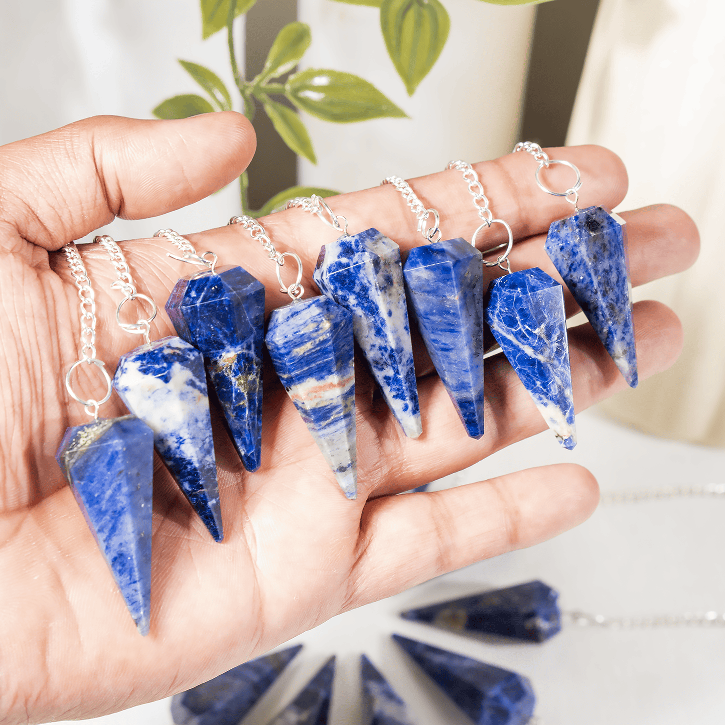 Sodalite Crystal Pendulum