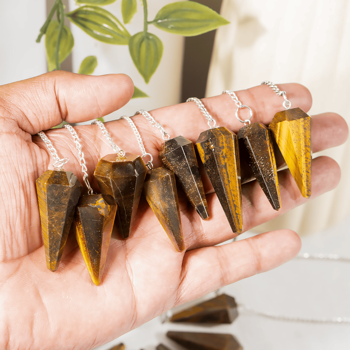 Tiger Eye Crystal Pendulum