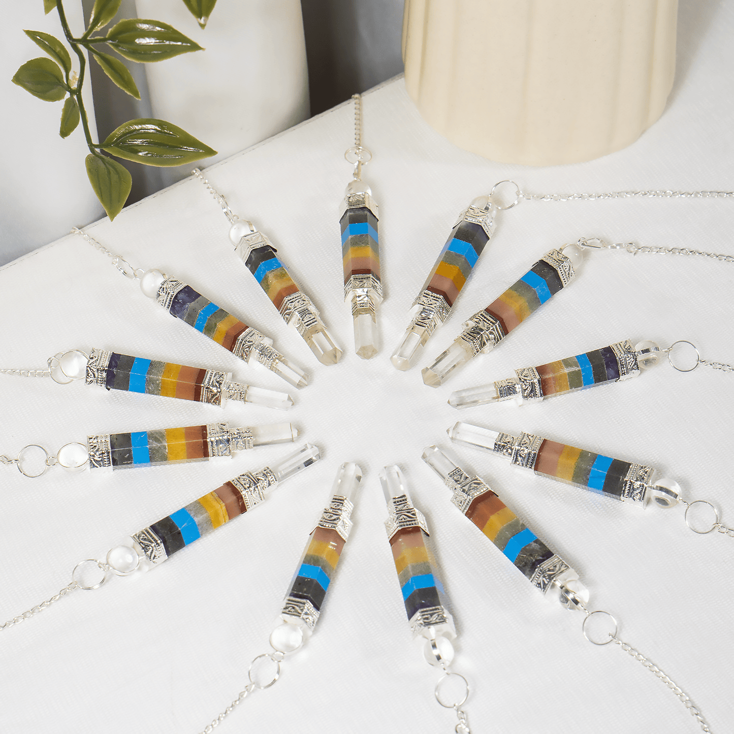 7 Chakra Crystal Pendulums