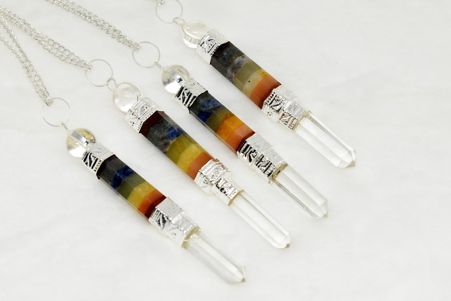 7 Chakra Crystal Pendulums