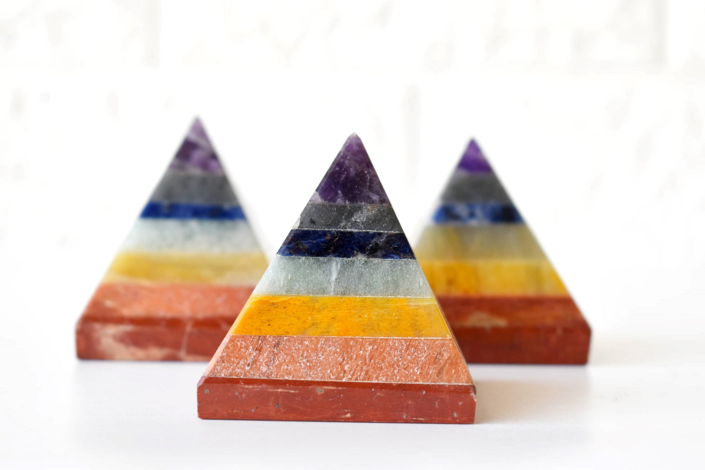 1Kg Bonded Chakra Crystal Pyramid (2 inches)