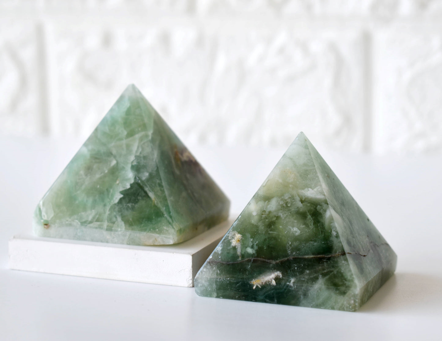 1Kg Green Fluorite Crystal Pyramid (2 inches)