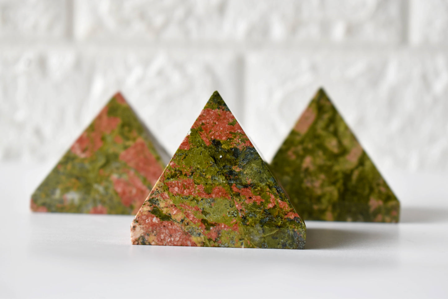 1Kg Unakite Crystal Pyramid (2 inches)