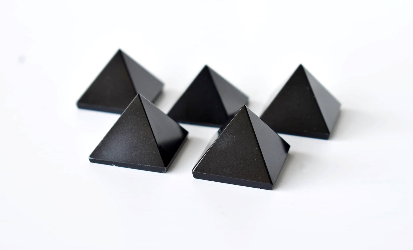 1" Black Tourmaline Crystal Pyramids