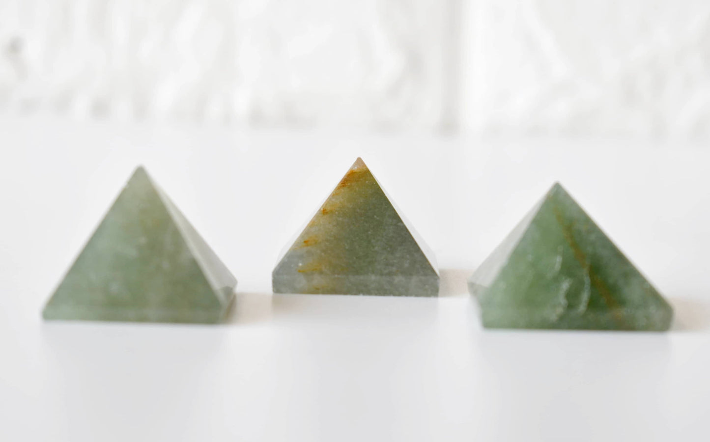 1" Green Aventurine Crystal Pyramids