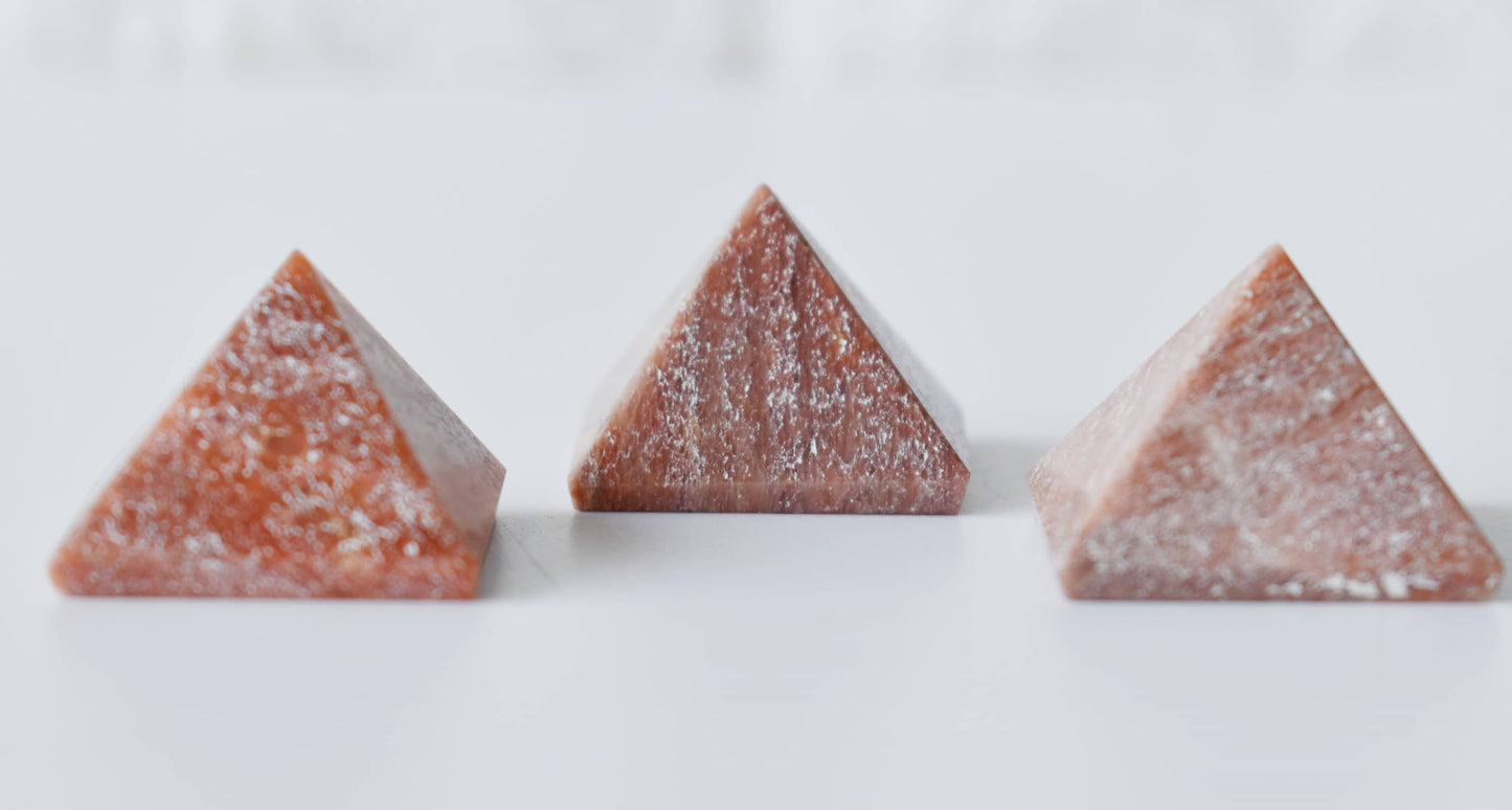 1" Orange Aventurine Crystal Pyramids