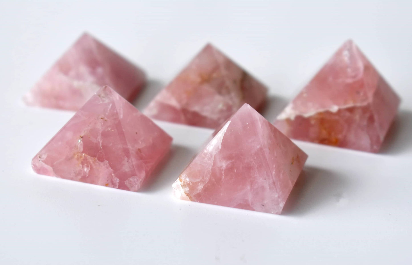 1" Rose Quartz Crystal Pyramids