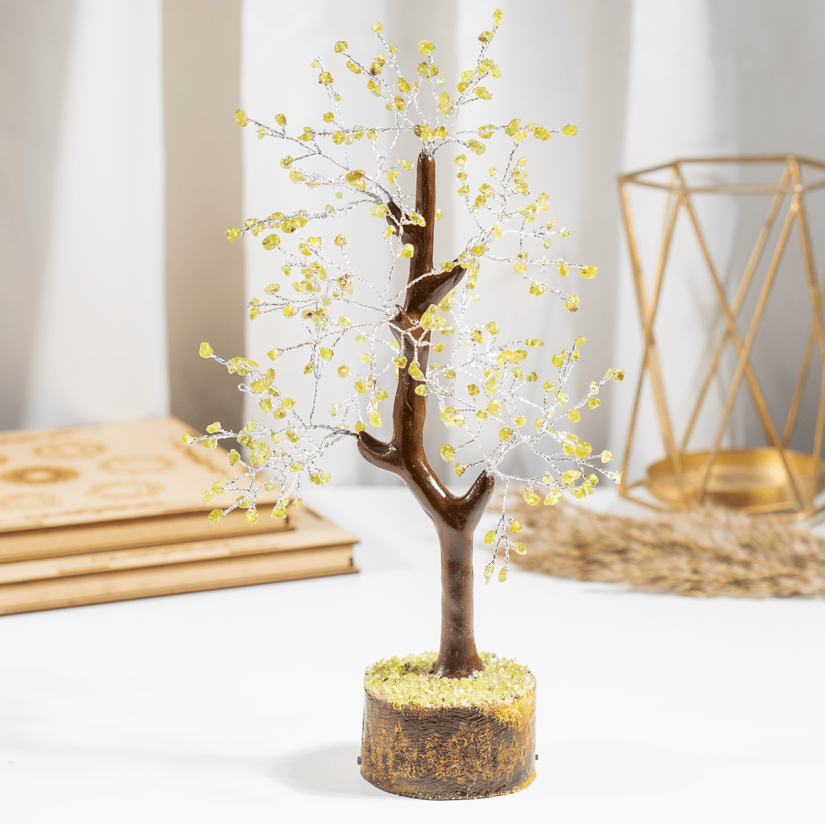 Peridot Crystal Tree With 300 Natural Crystal Chips