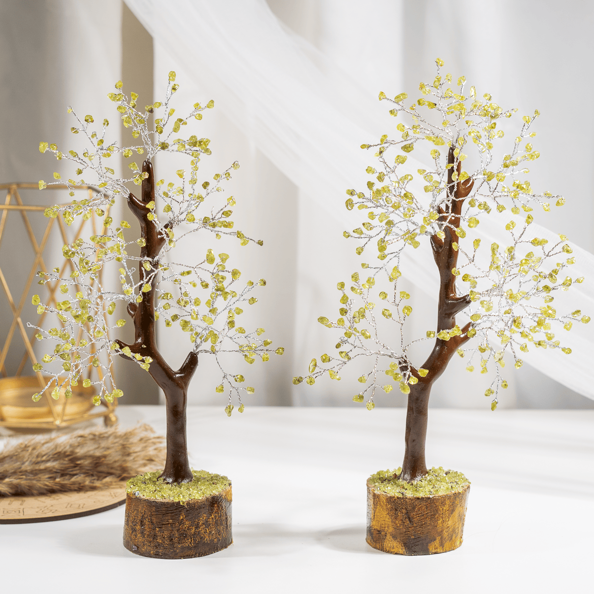 Peridot Crystal Tree With 300 Natural Crystal Chips