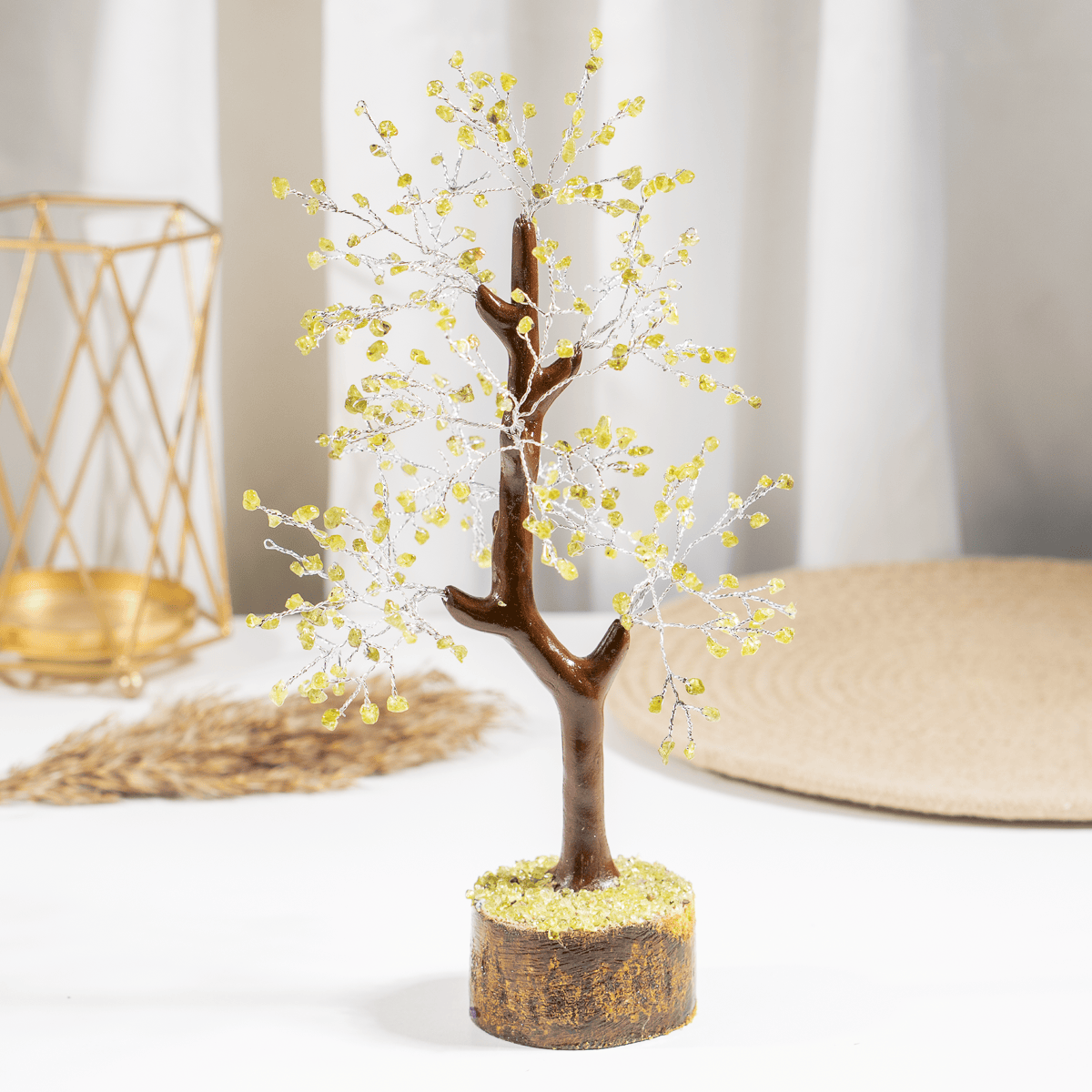 Peridot Crystal Tree With 300 Natural Crystal Chips