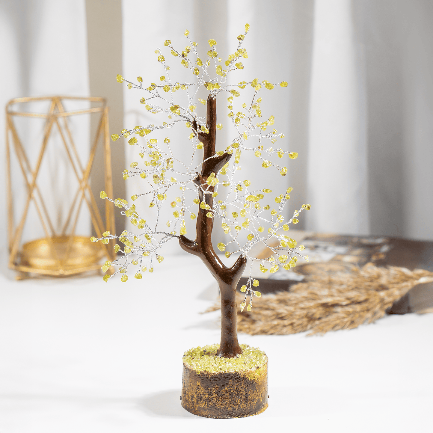 Peridot Crystal Tree With 300 Natural Crystal Chips