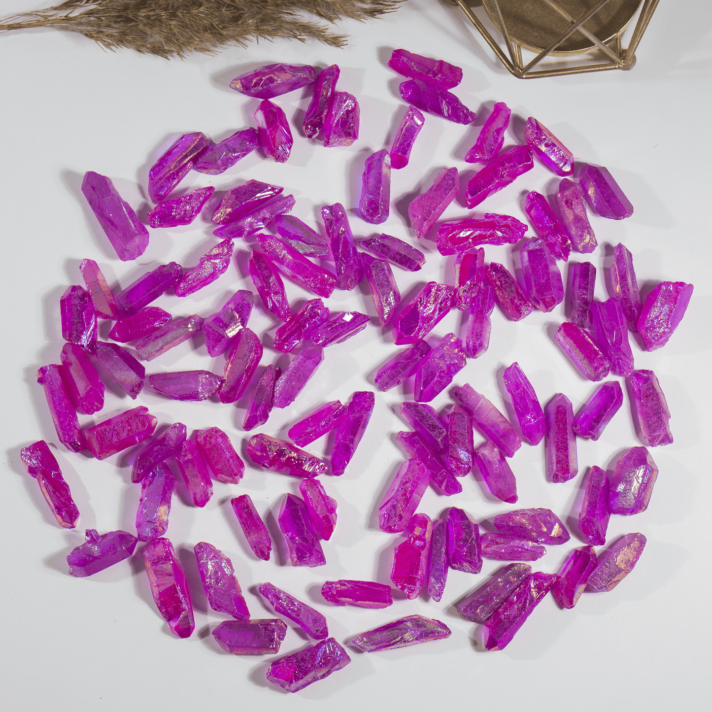Pink Aura Quartz Points – Raw Aura Quartz Crystal Points, Natural Pink Quartz Healing Crystals