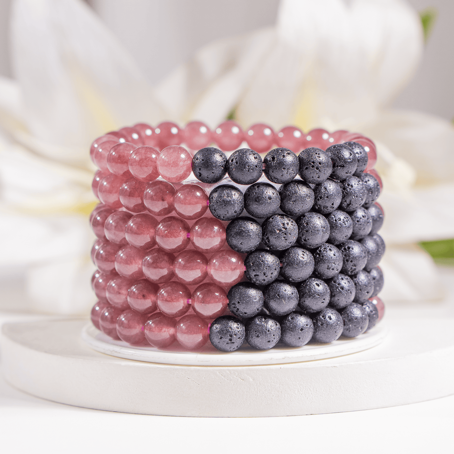 Pink Tourmlaine Diffuser Bracelet