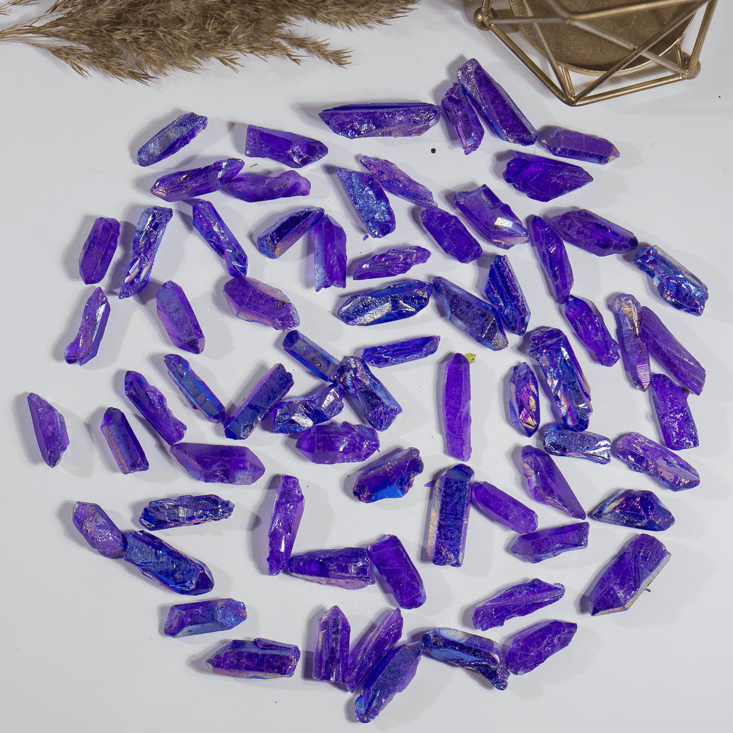Purple Aura Quartz Points – Raw Aura Quartz Crystal Points, Natural Purple Quartz Healing Crystals