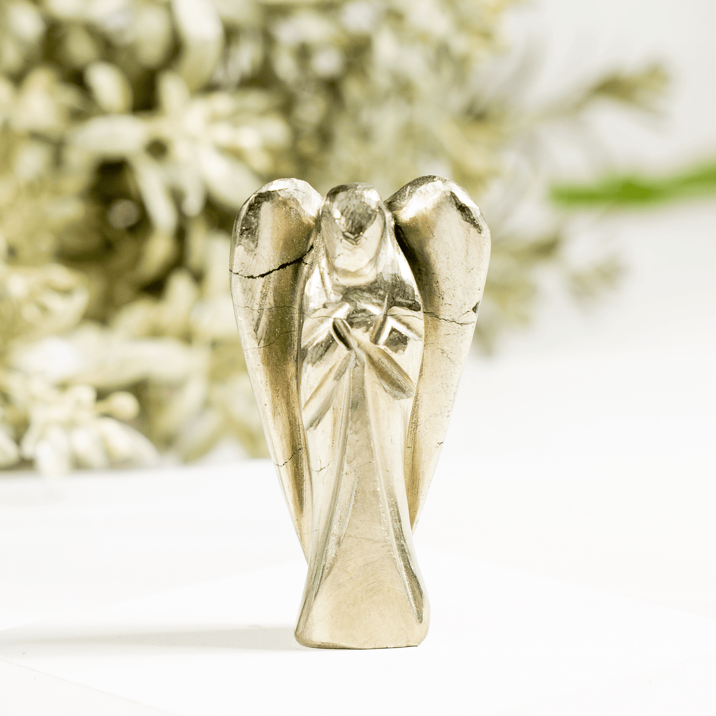 2'' Pyrite Angel, Gemstone Peace Angel