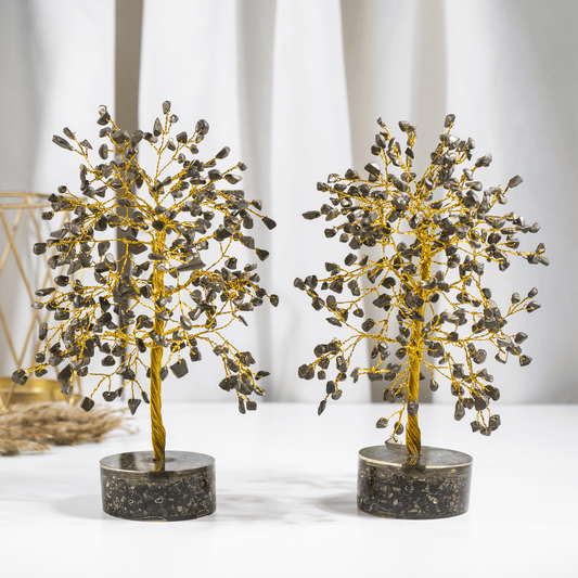 Pyrite Orgone Based  Crystal Tree With 300 Natural Crystal Chips