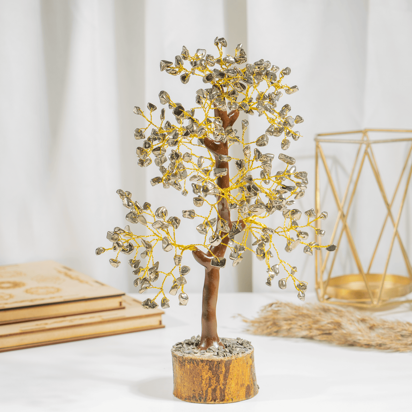 Pyrite Crystal Tree With 300 Natural Crystal Chips