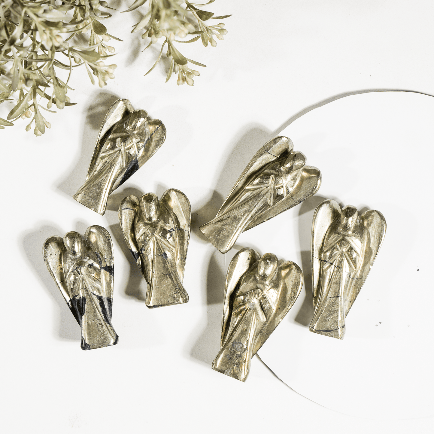 2'' Pyrite Angel, Gemstone Peace Angel