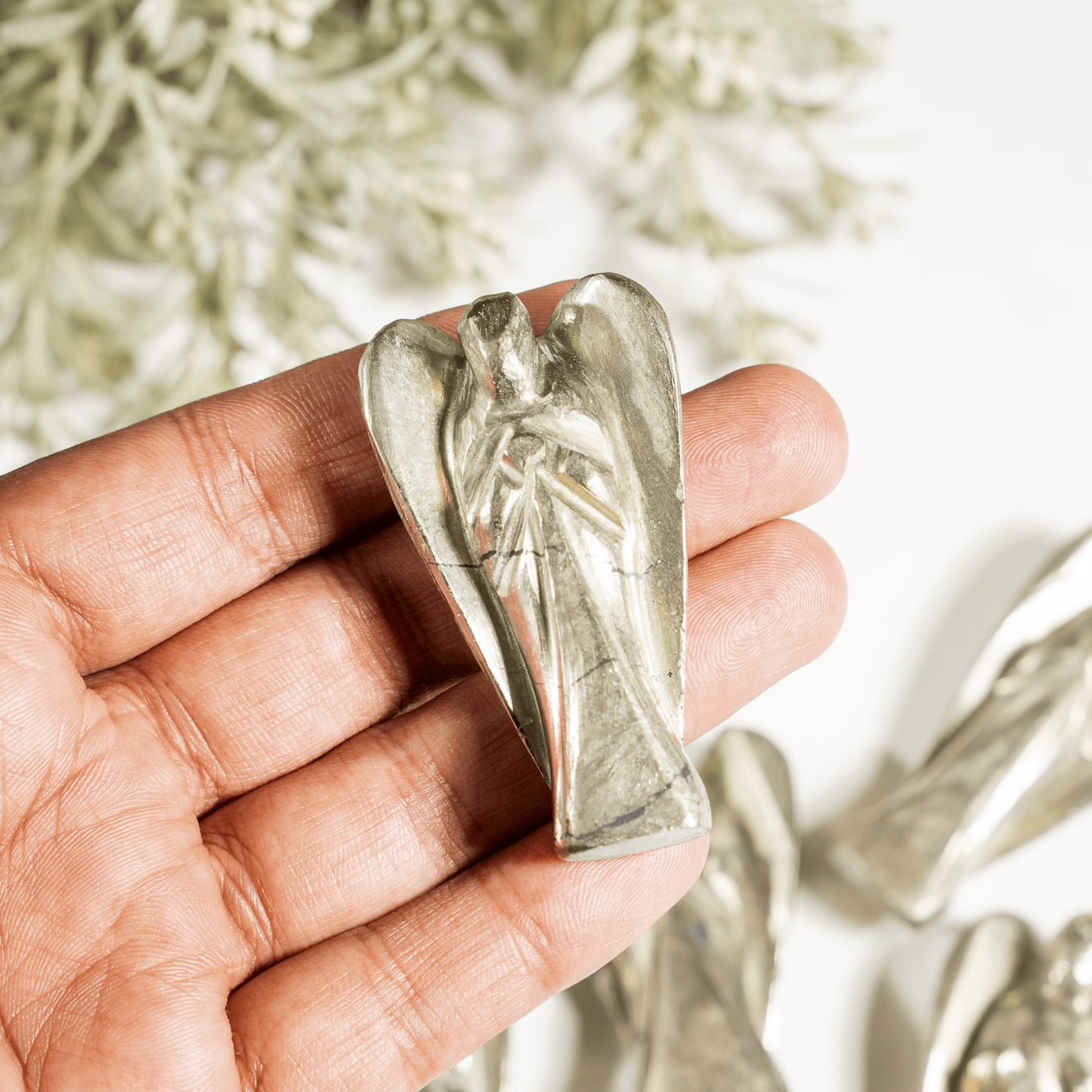 2'' Pyrite Angel, Gemstone Peace Angel