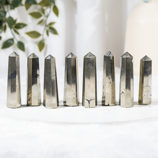 1kg Pyrite Obelisk Tower Point  (6-8Pcs)