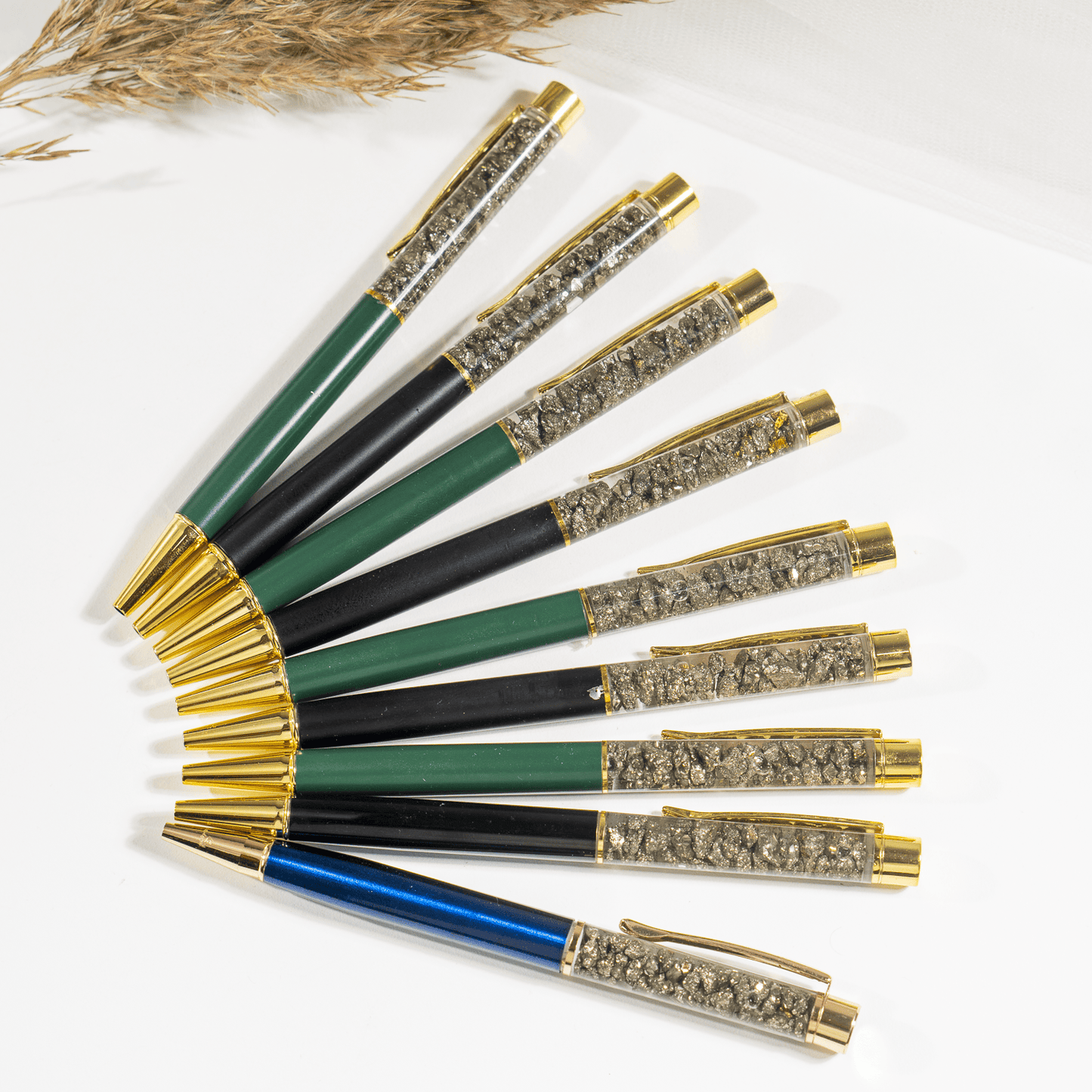 Pyrite Crystal Pen | Money Magnet Pen | Wealth & Abundance Manifestation Pen