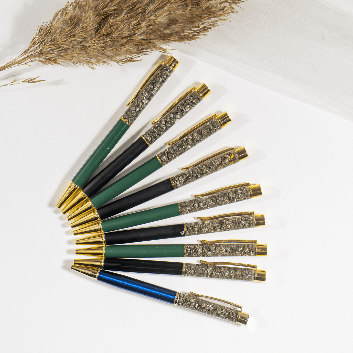 Pyrite Crystal Pen | Money Magnet Pen | Wealth & Abundance Manifestation Pen