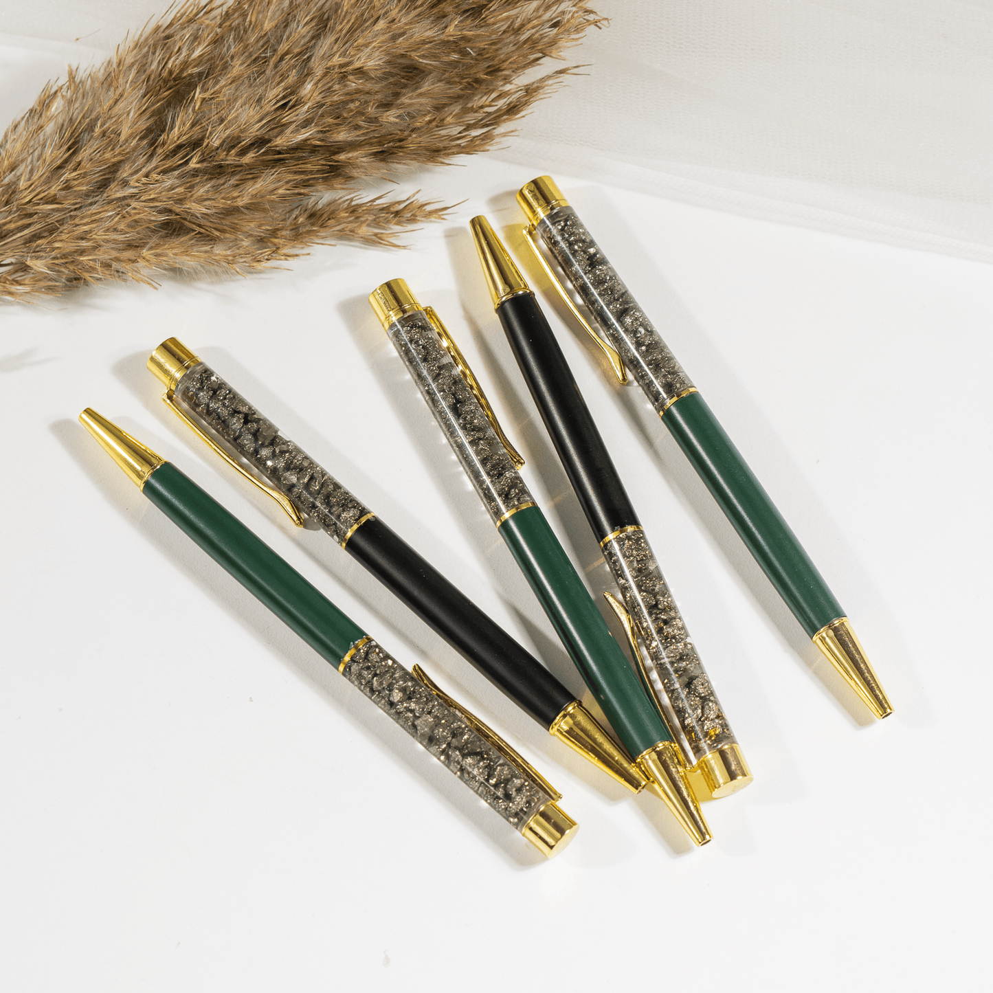 Pyrite Crystal Pen | Money Magnet Pen | Wealth & Abundance Manifestation Pen