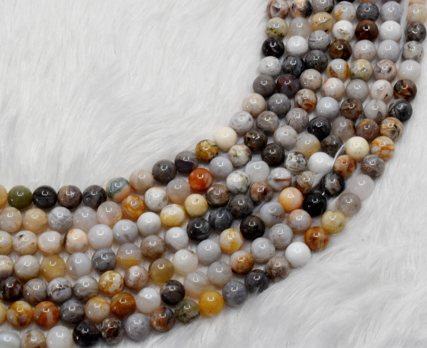 Bamboo Leaf Gemstone Beads
