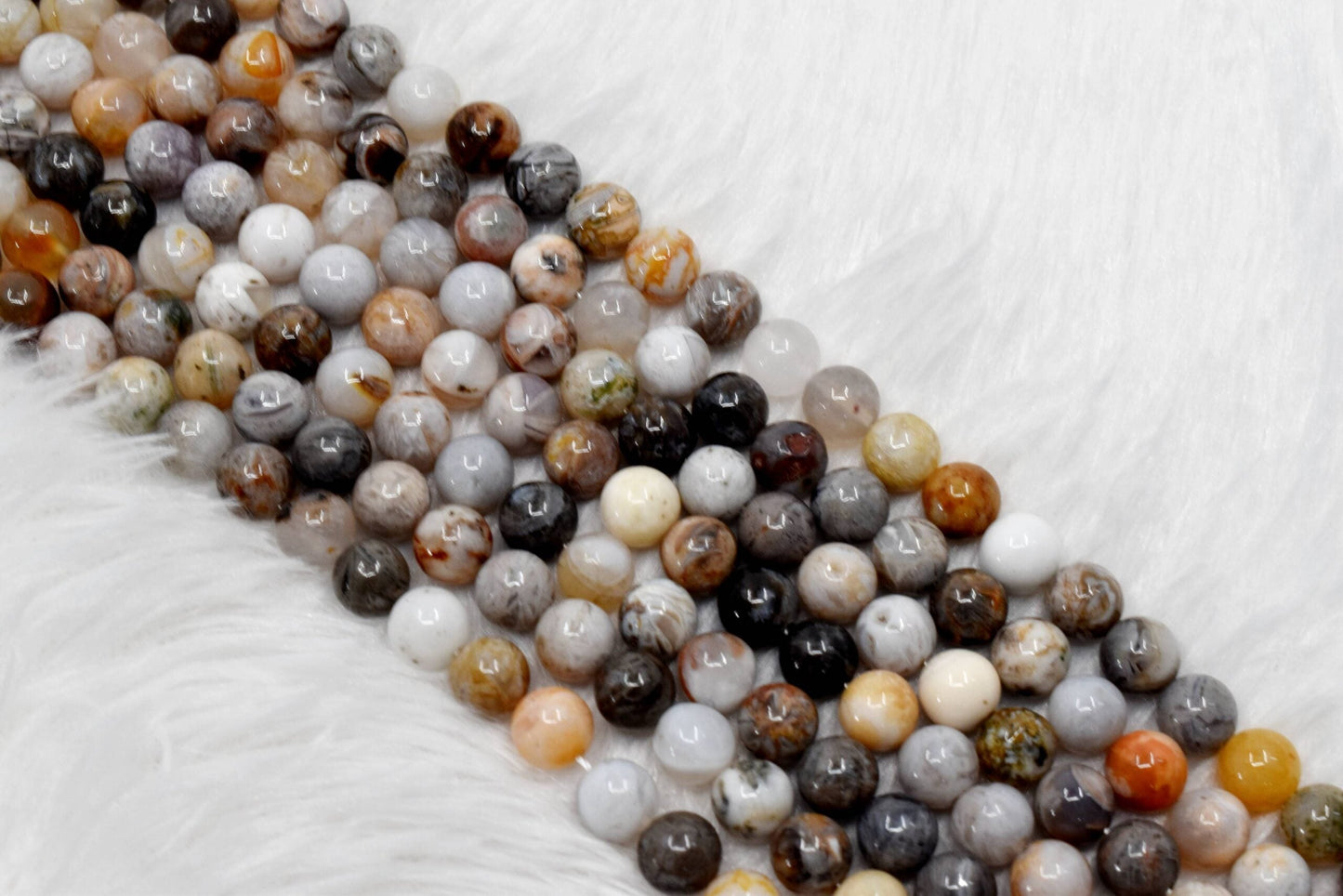 Bamboo Leaf Gemstone Beads