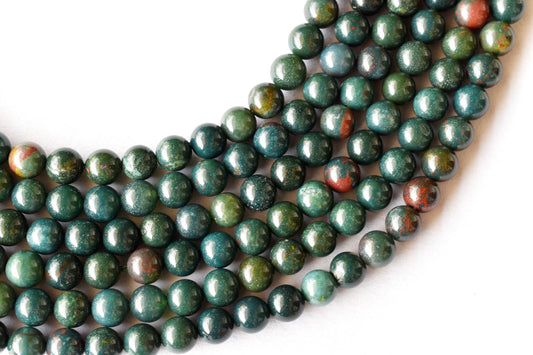 Bloodstone Round Gemstone Beads