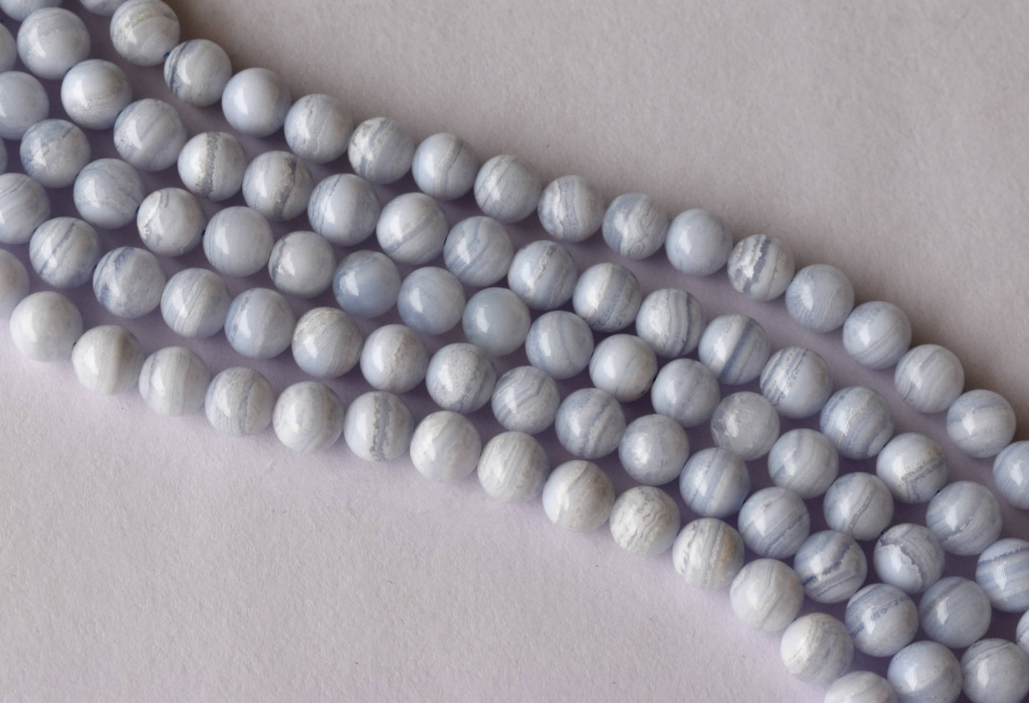 Blue Lace Agate Gemstone Beads
