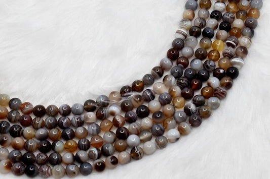 Botswana Agate A Grade Gemstone Beads