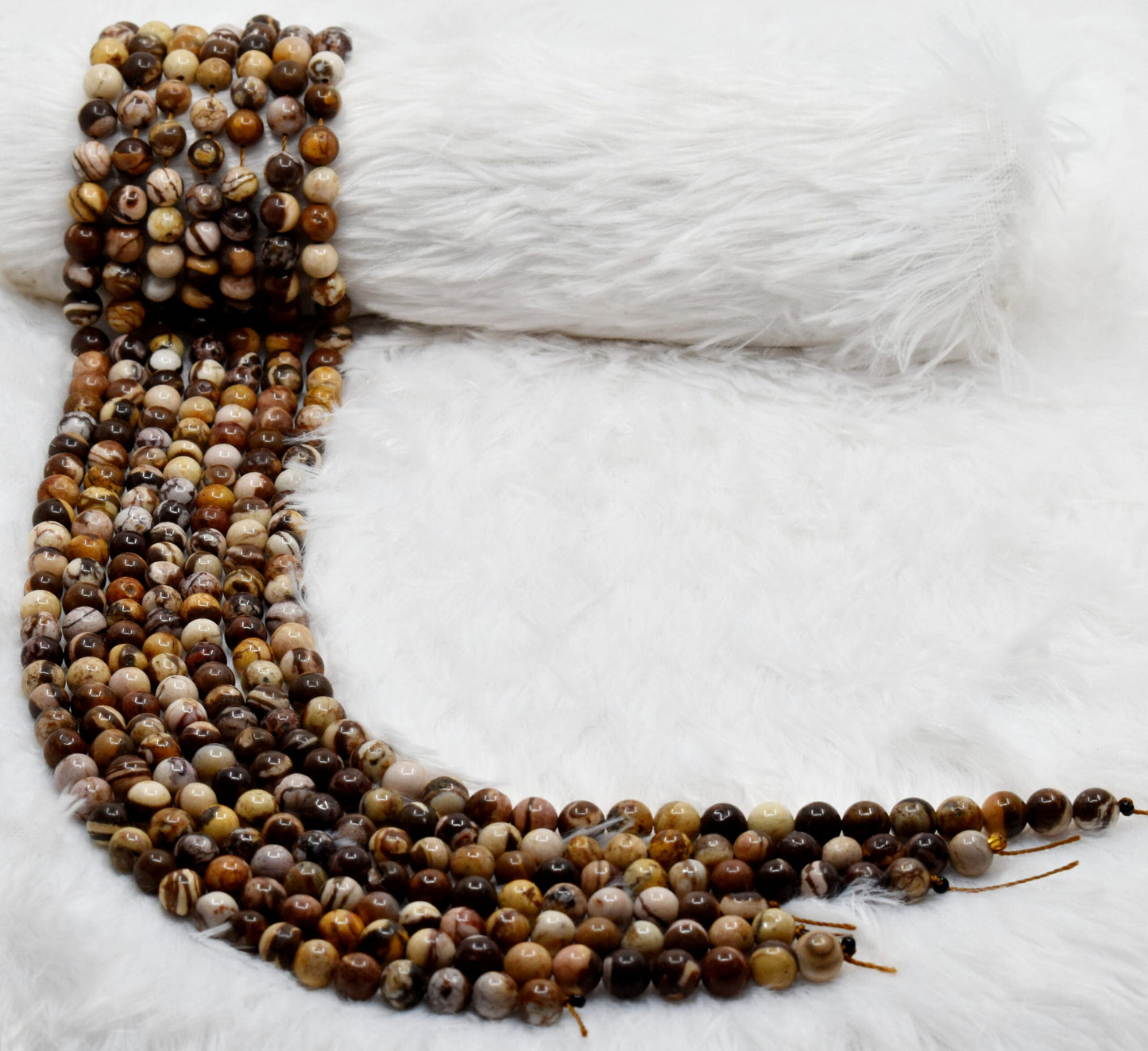 Brown Zebra Jasper A Grade Gemstone Beads