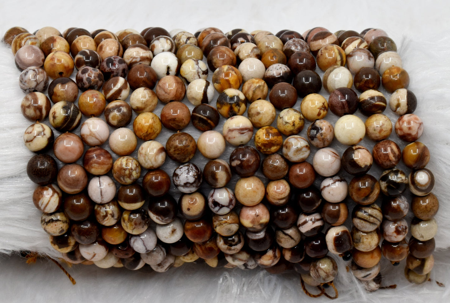 Brown Zebra Jasper A Grade Gemstone Beads