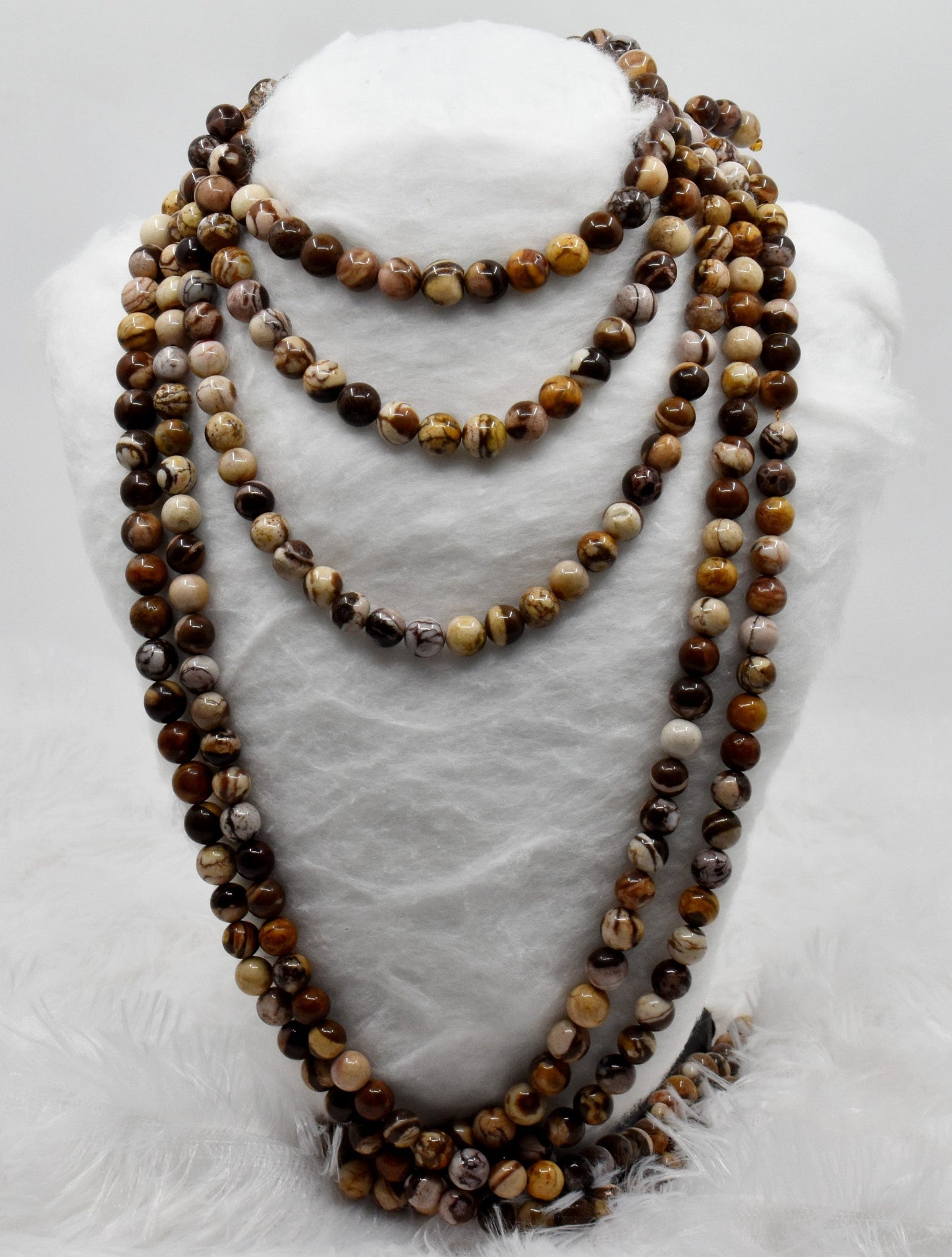 Brown Zebra Jasper A Grade Gemstone Beads