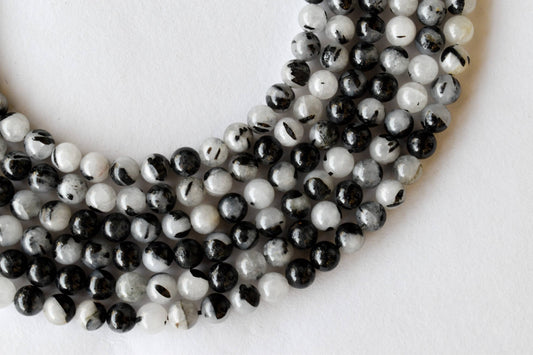 Black Rutile  Gemstone Beads