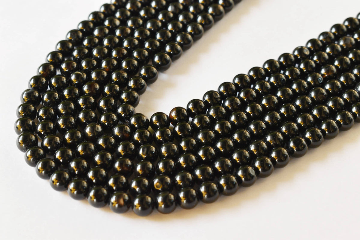 Black Tourmaline Gemstone Beads