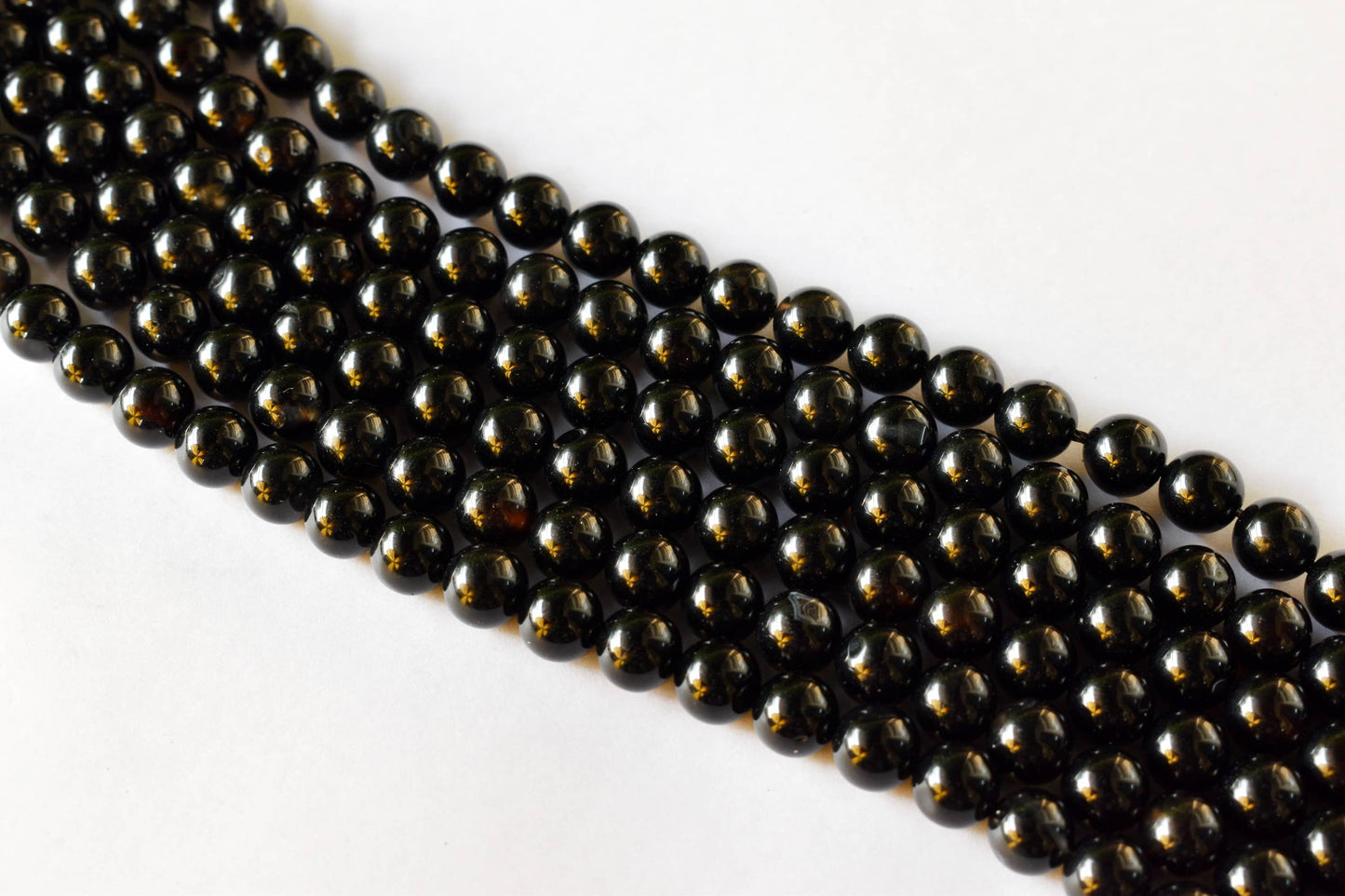 Black Tourmaline Gemstone Beads