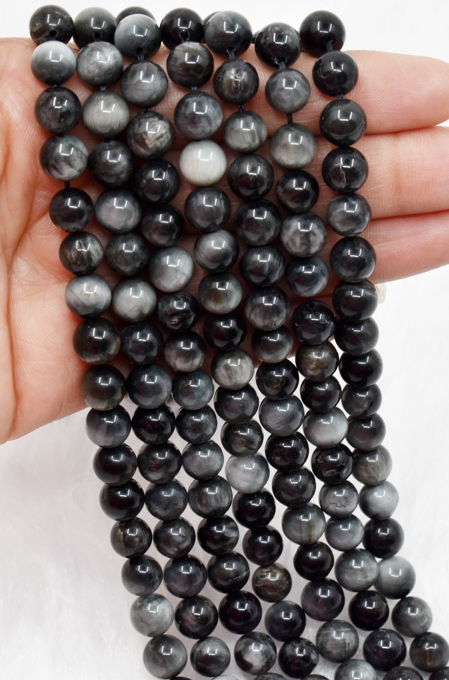 Cats Eye A Grade Gemstone Beads