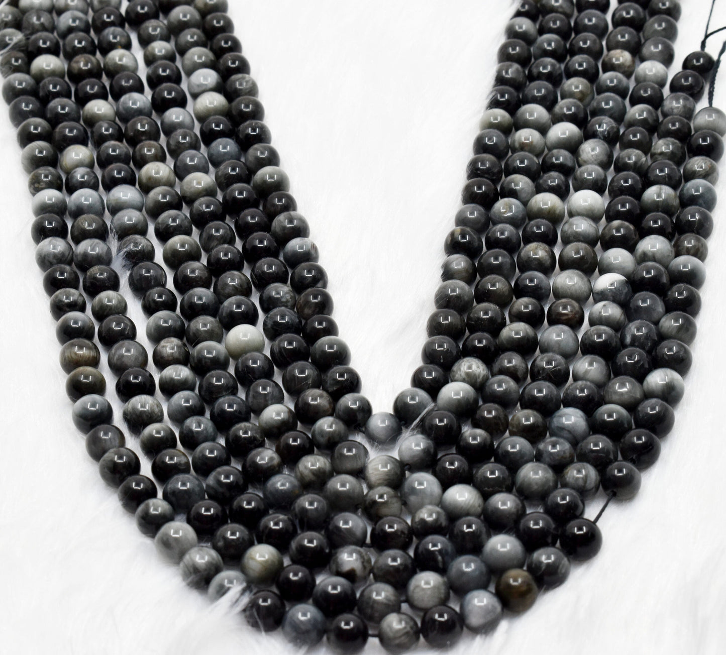 Cats Eye A Grade Gemstone Beads