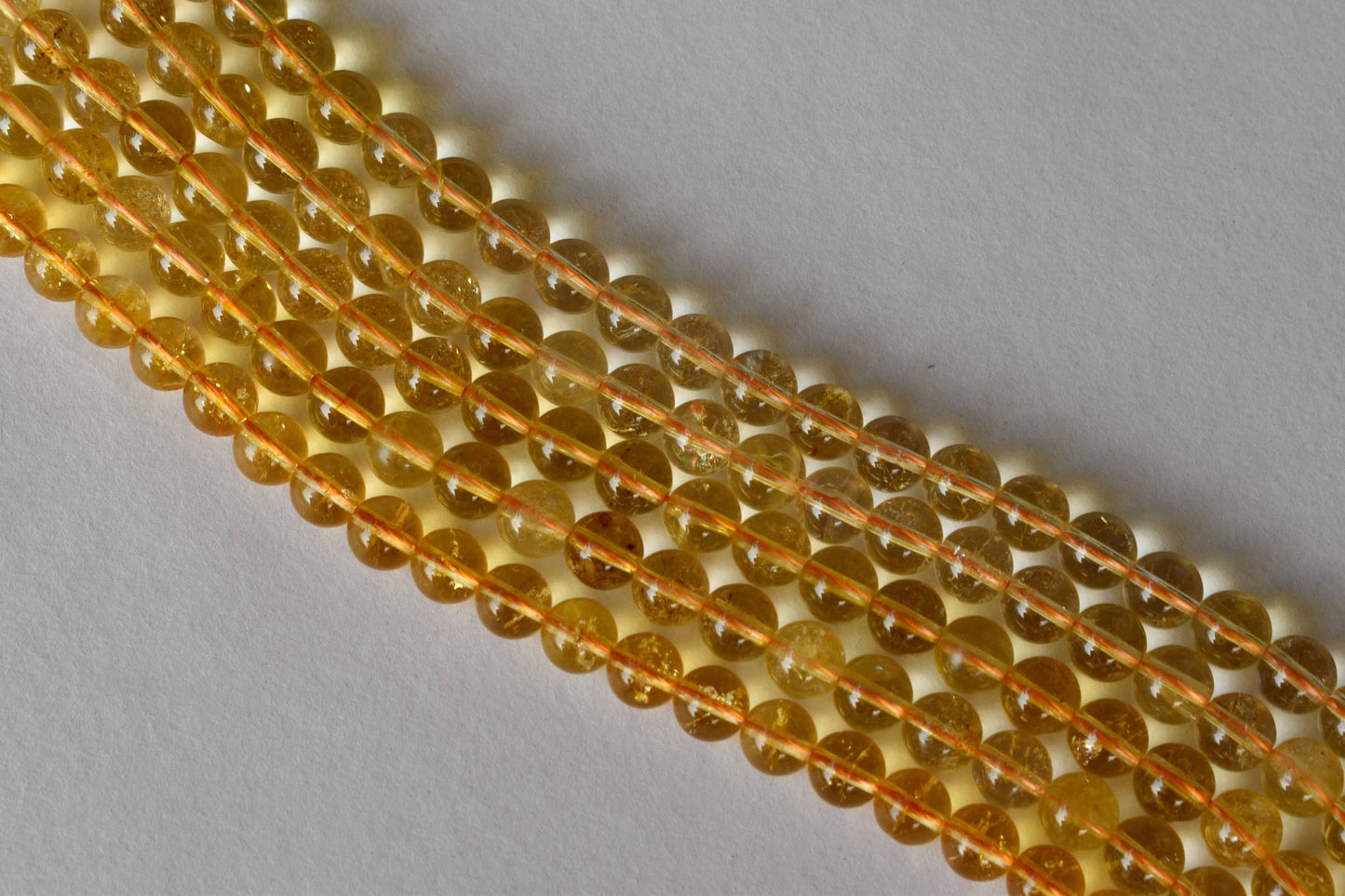 Heated Citrine Gemstone Beads