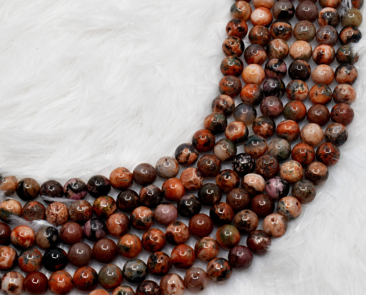 Fire Agate Gemstone Beads