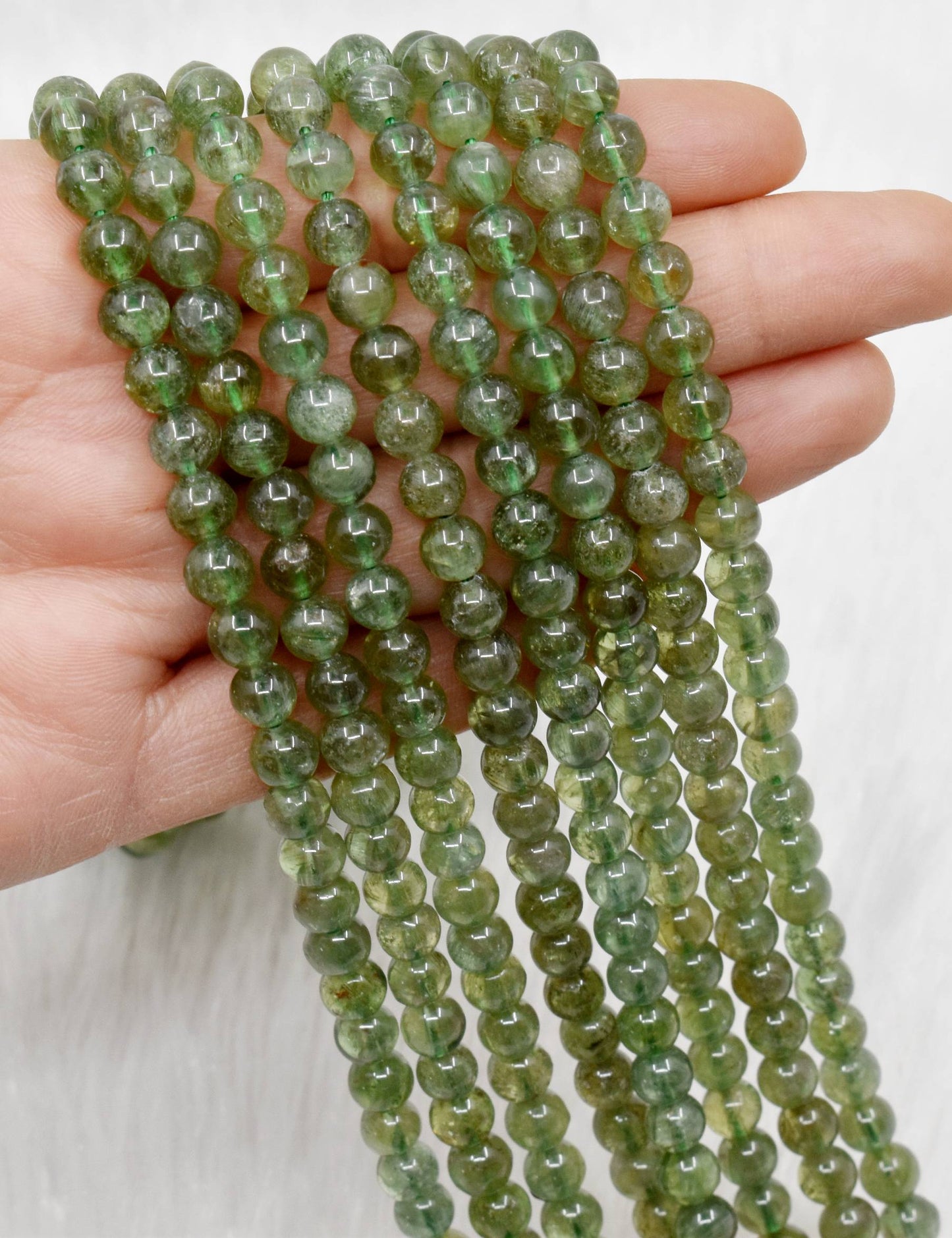 Green Apatite Gemstone Beads
