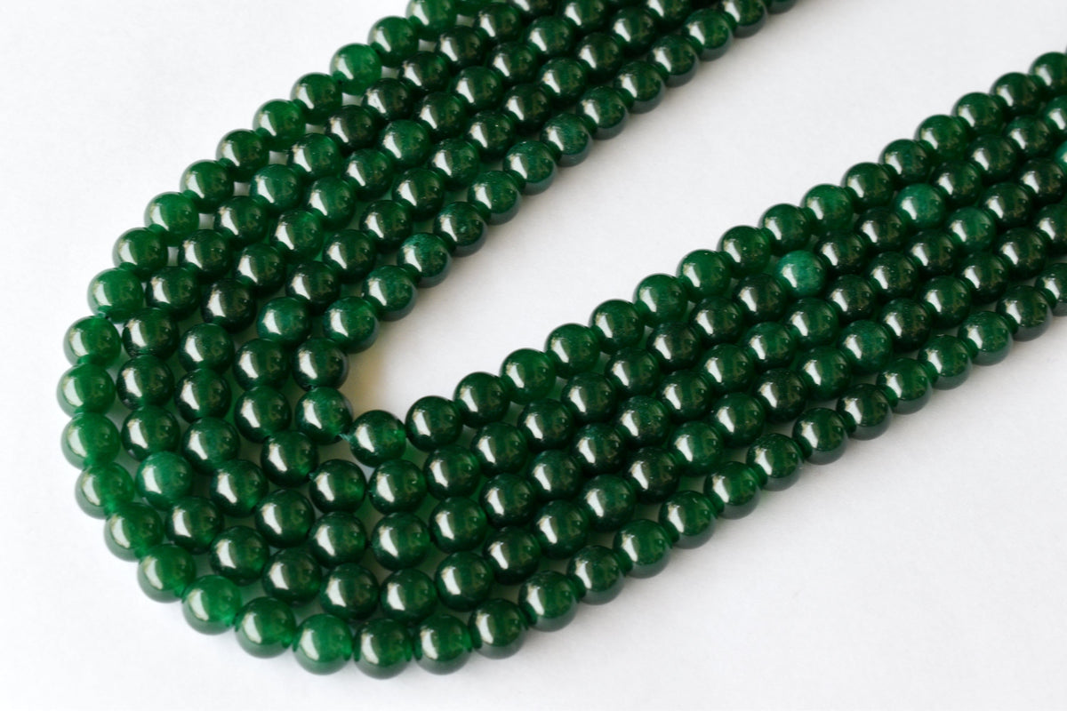 Green Jade Gemstone Beads