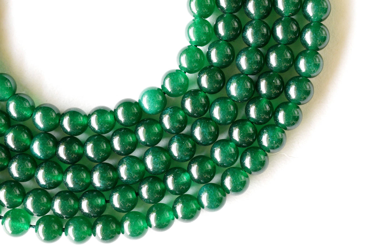 Green Jade Gemstone Beads