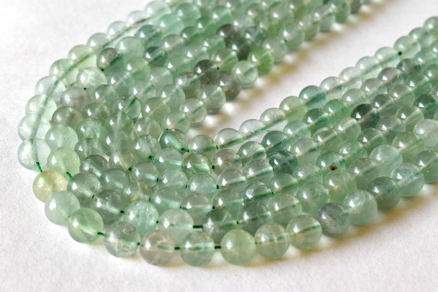Green Fluorite Gemstone Beads