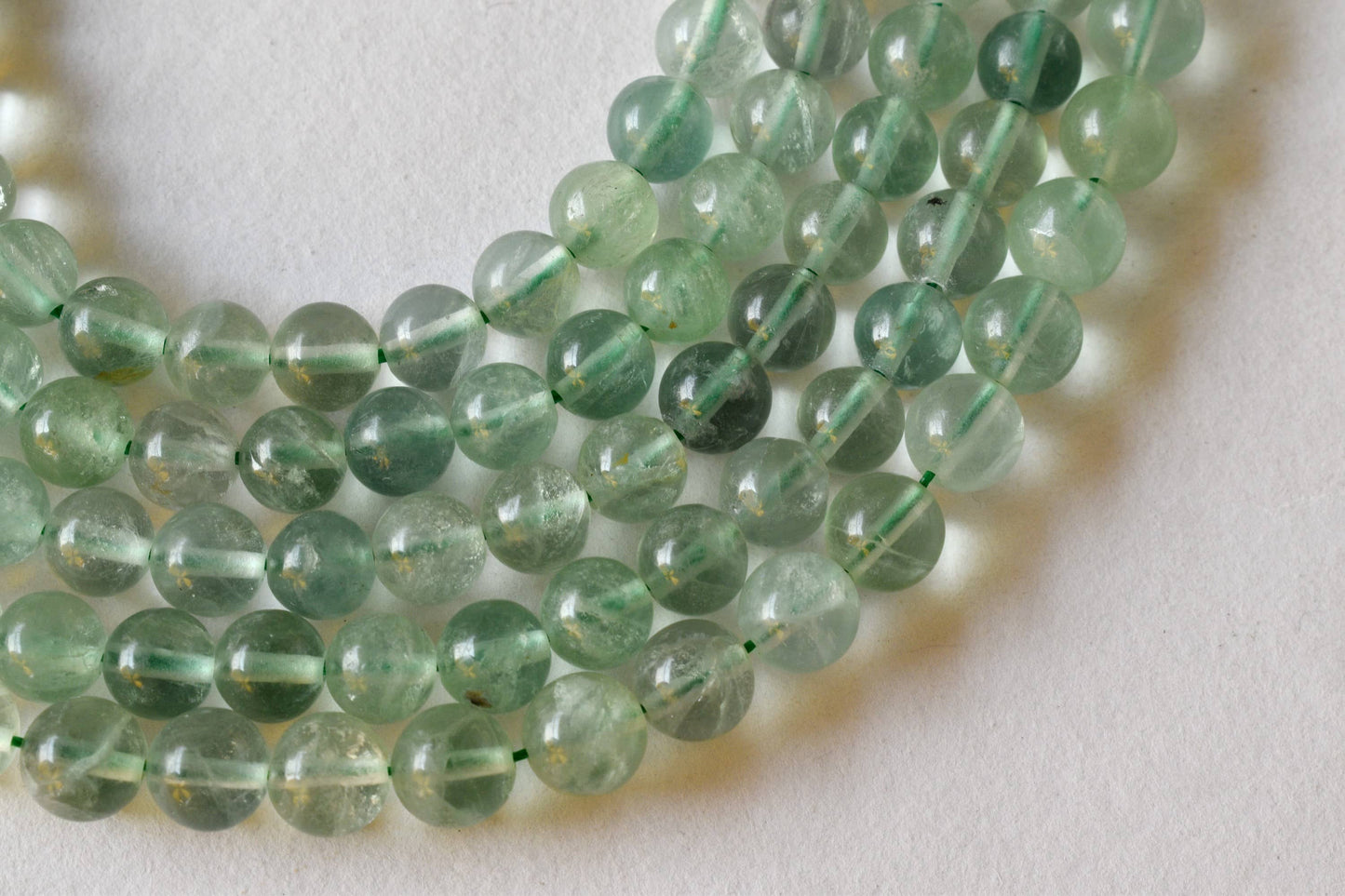 Green Fluorite Gemstone Beads