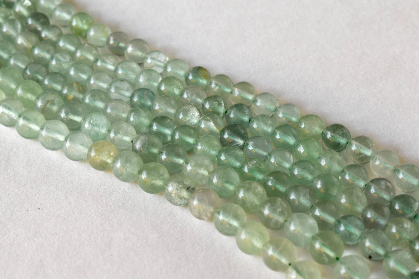 Green Fluorite Gemstone Beads