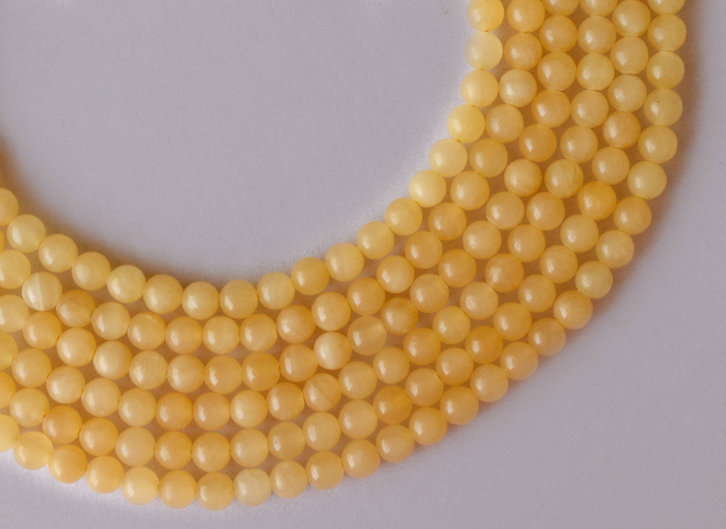 Honey Calcite Gemstone Beads